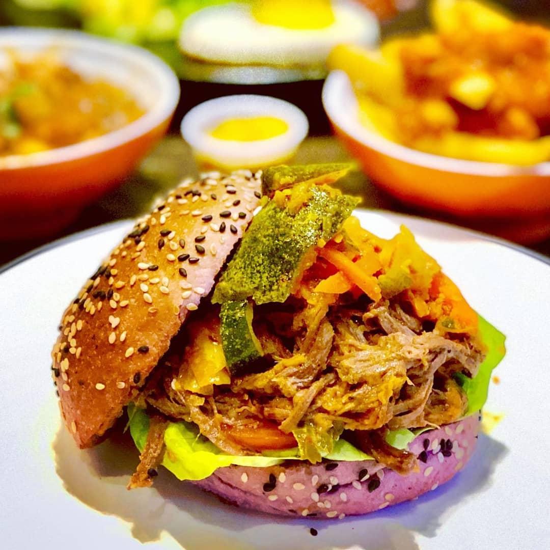 Pulled Beef Rendang Burger