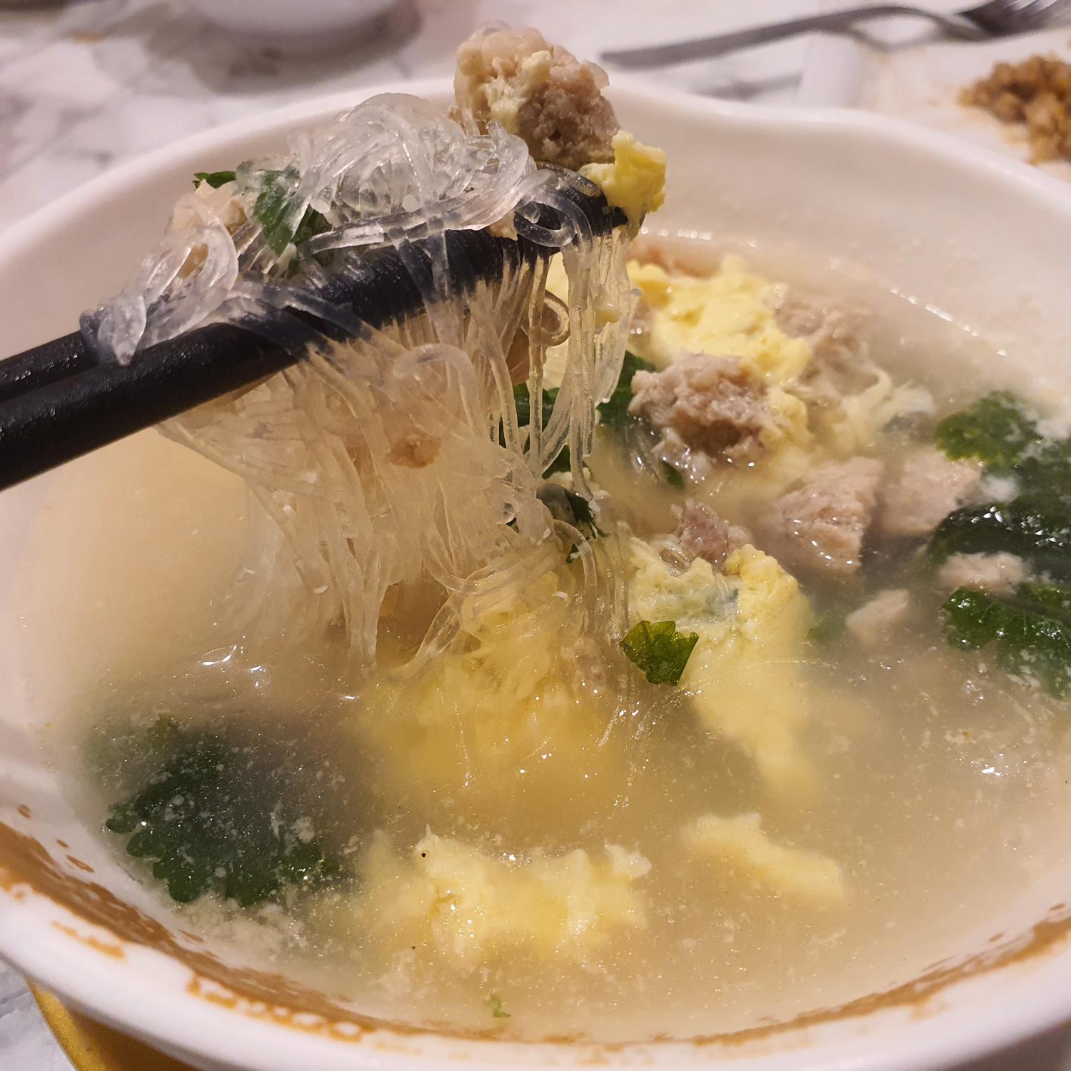 Chicken, Egg and Vermicelli Soup