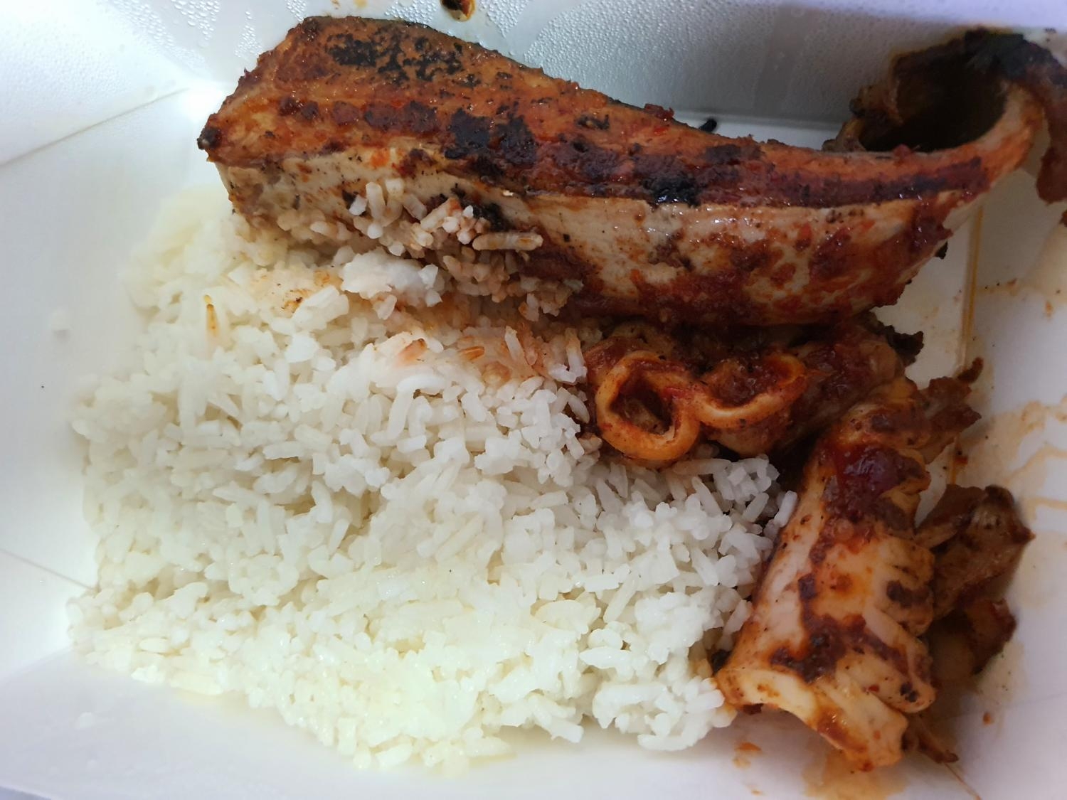 Rice with Stingray and Squid