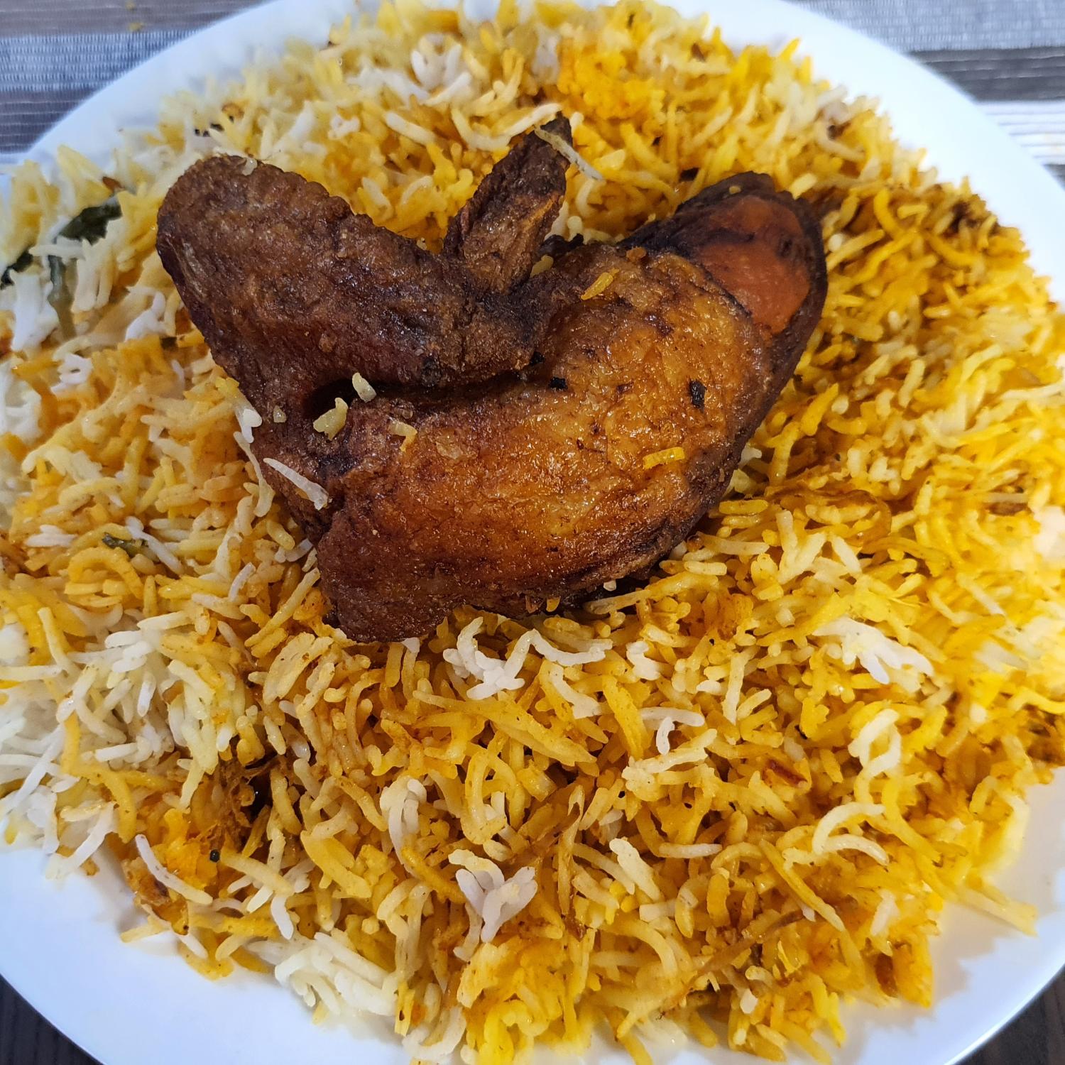 Fried Chicken Dum Briyani