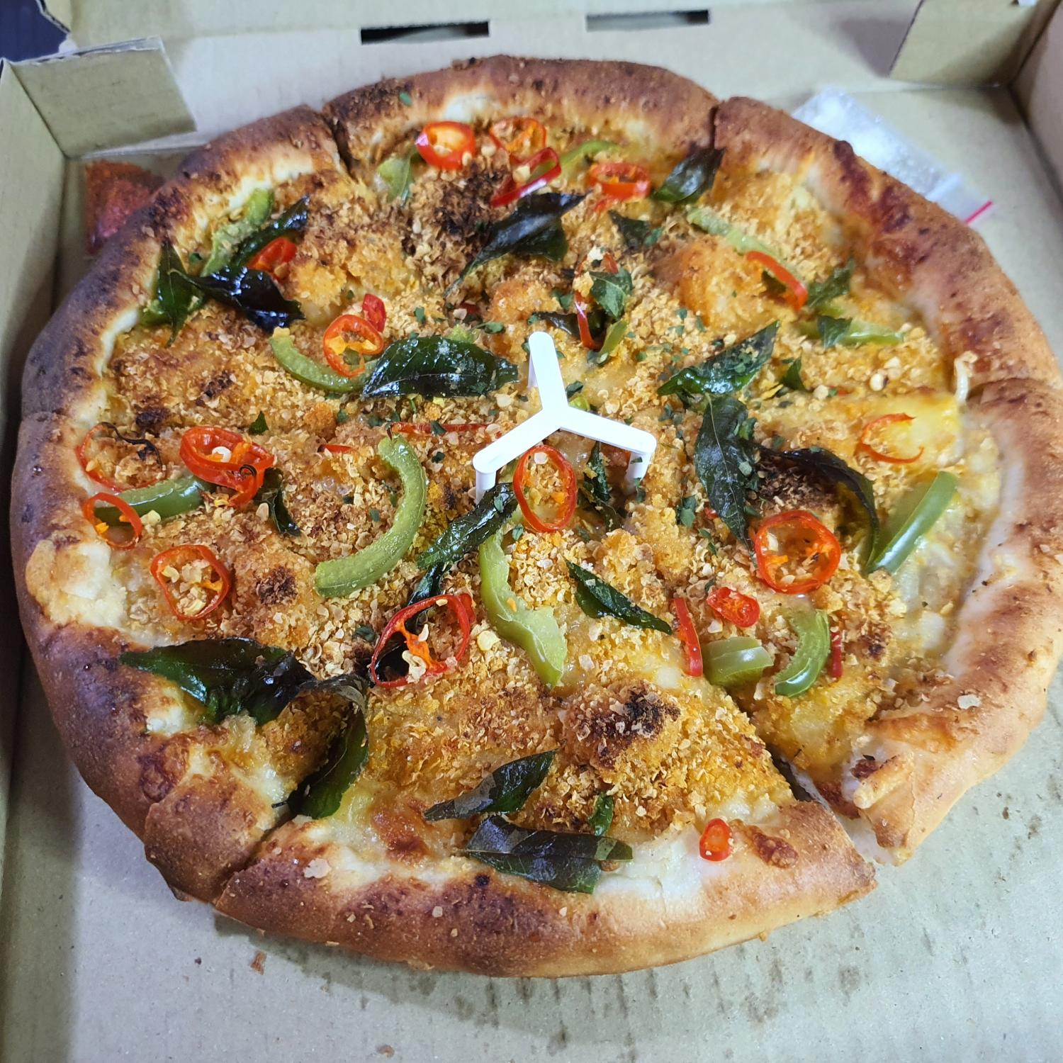 Shiok Shiok Cereal Prawn Pizza