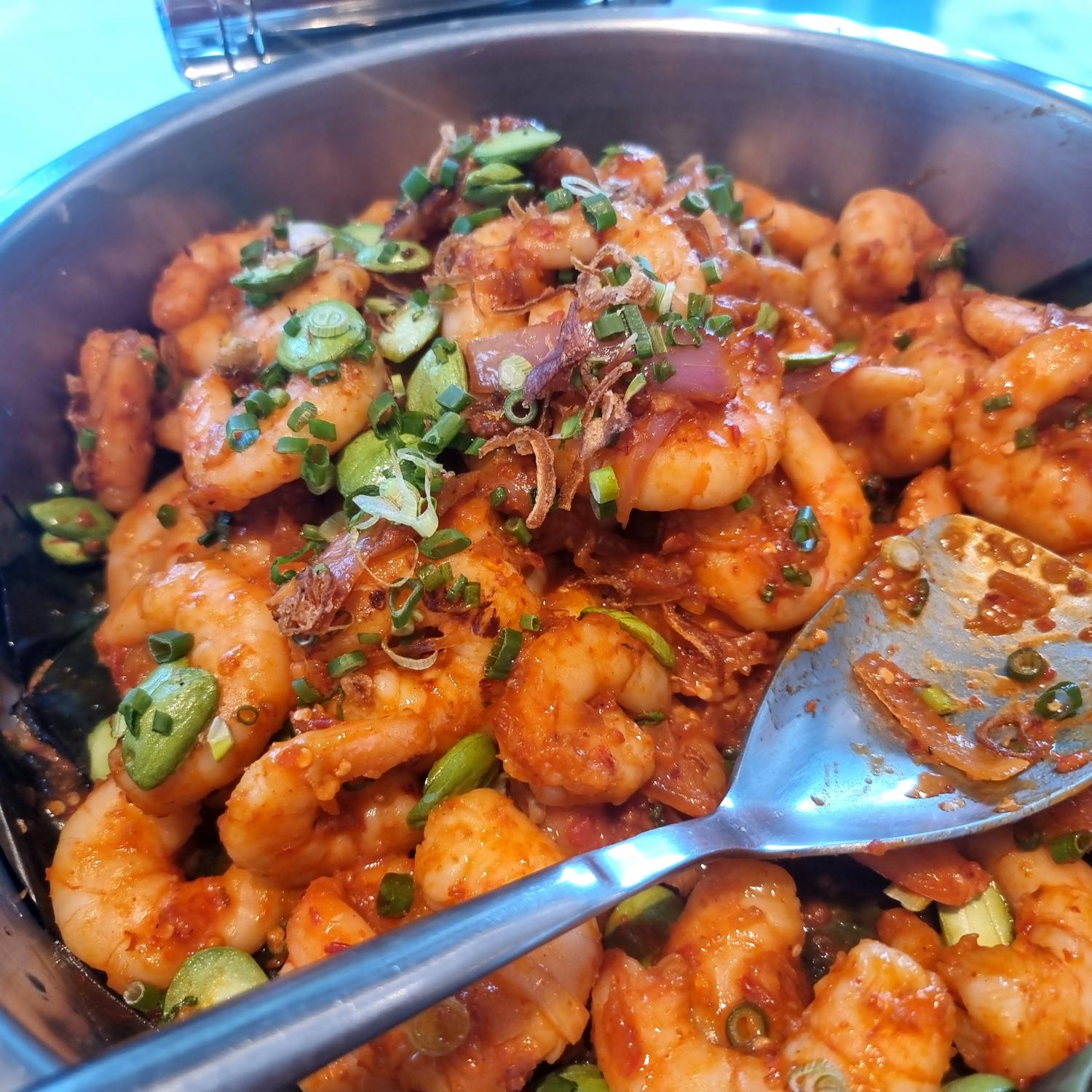 Prawn with Petai in Chinchalok Sauce