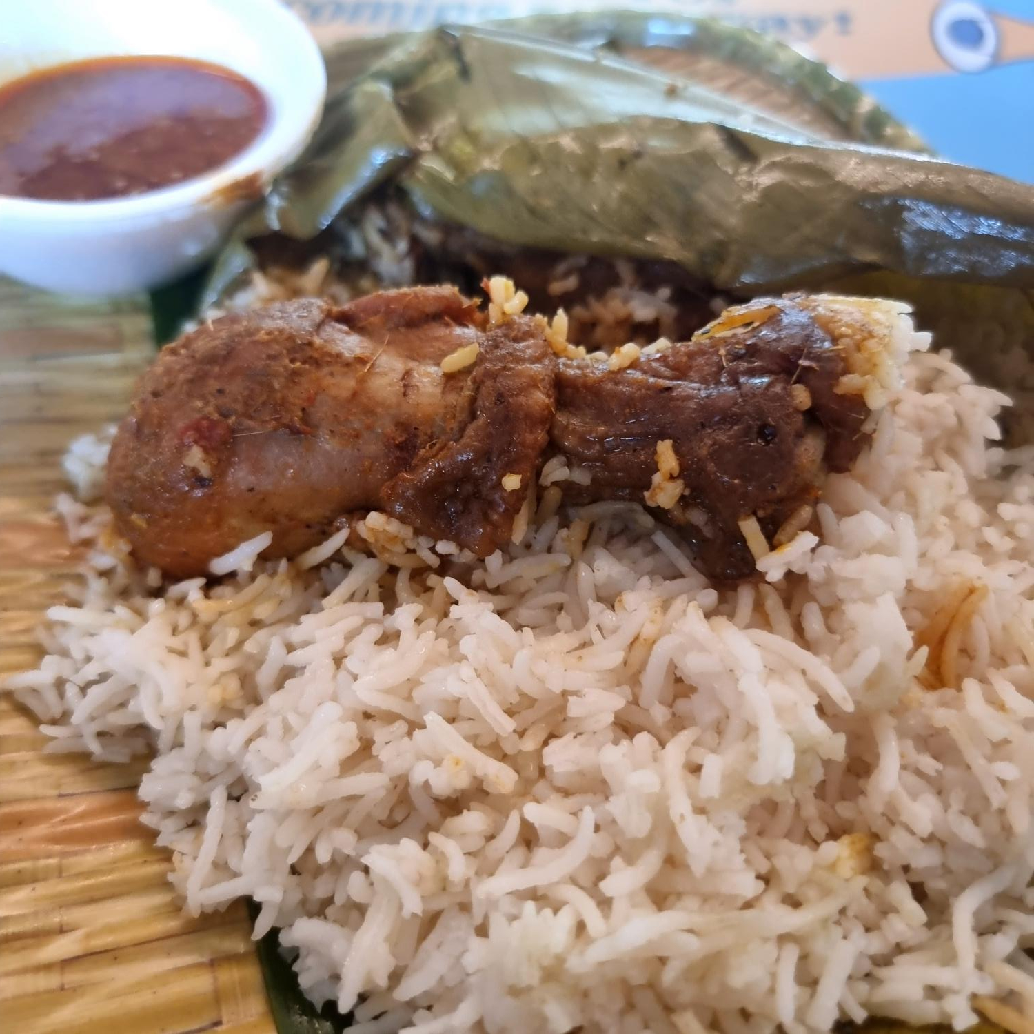 Nasi Rendang Ayam dalam Bamboo