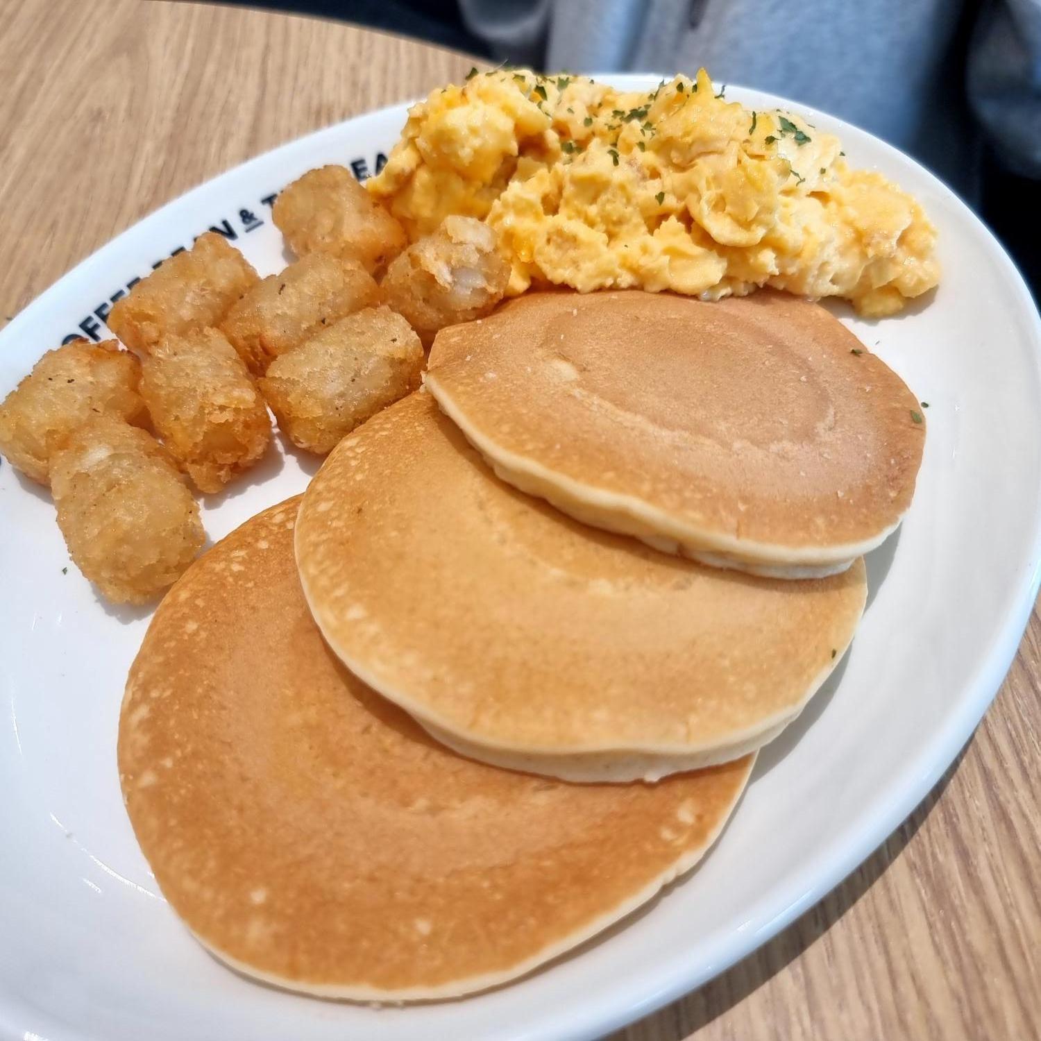 Pancakes and Eggs Platter