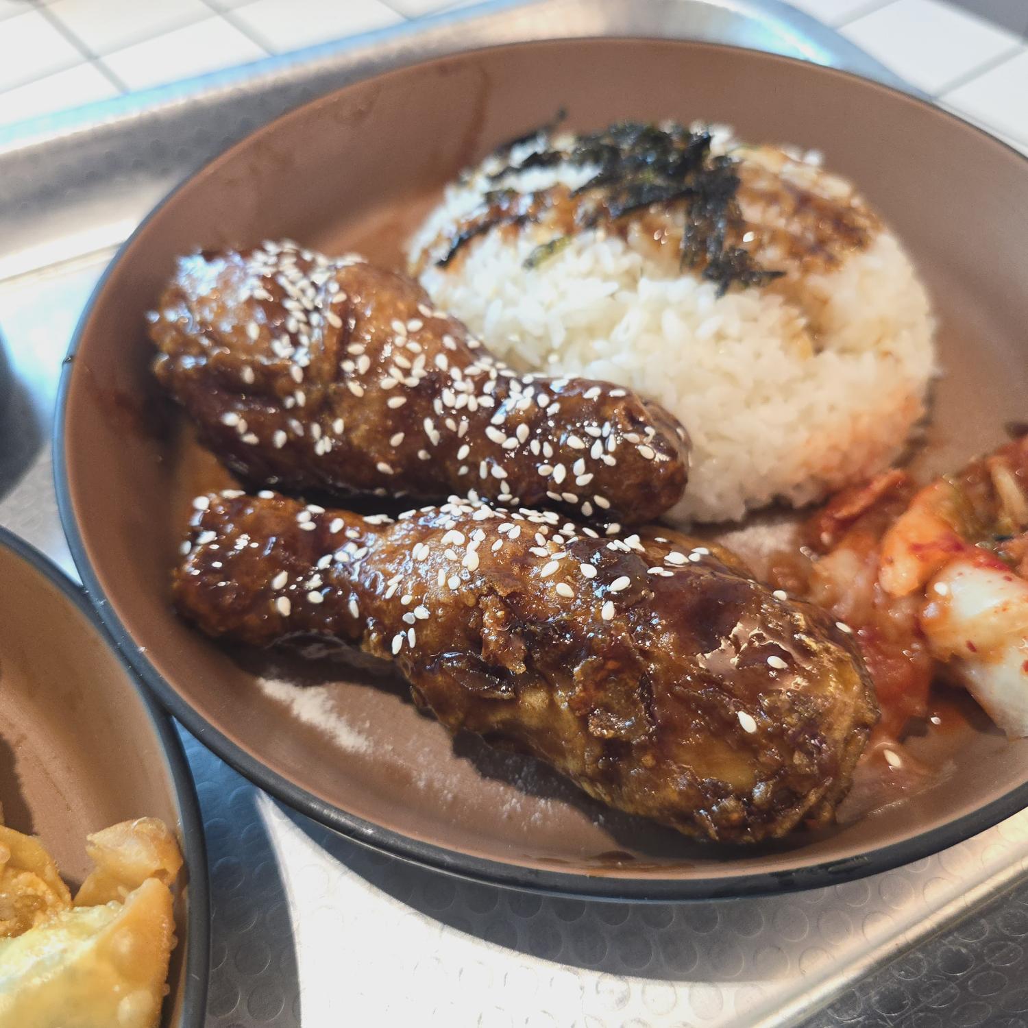 Korean Fried Chicken with Rice