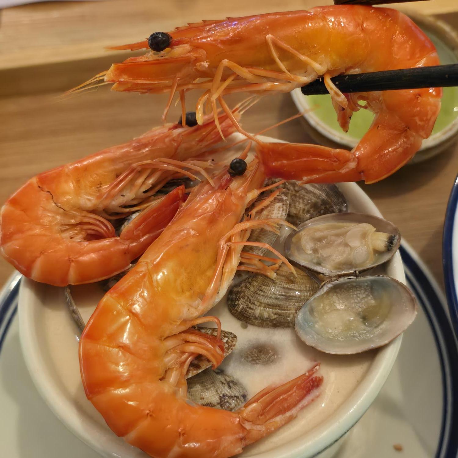 Tiger Prawns and Lala Soup