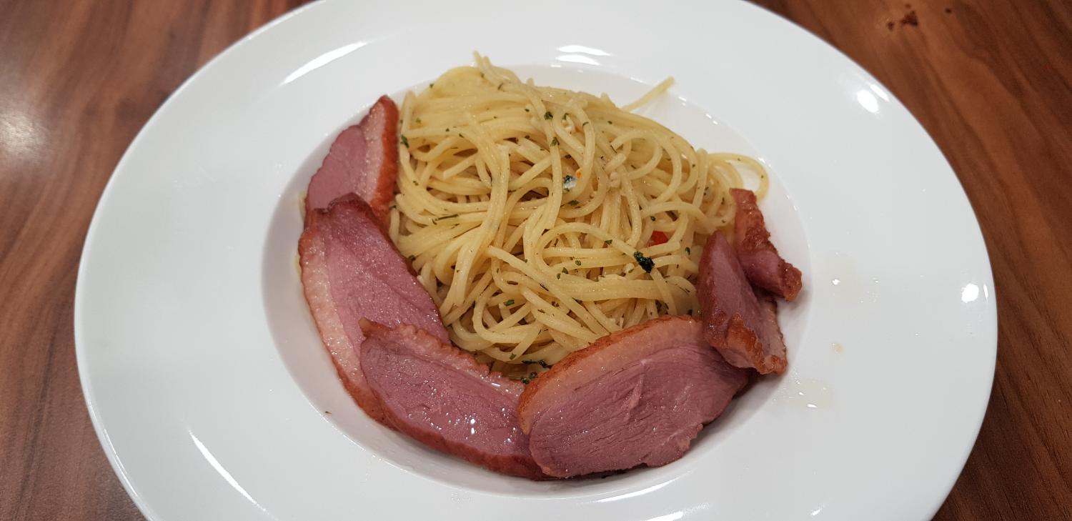 Smoked Duck Aglio Olio