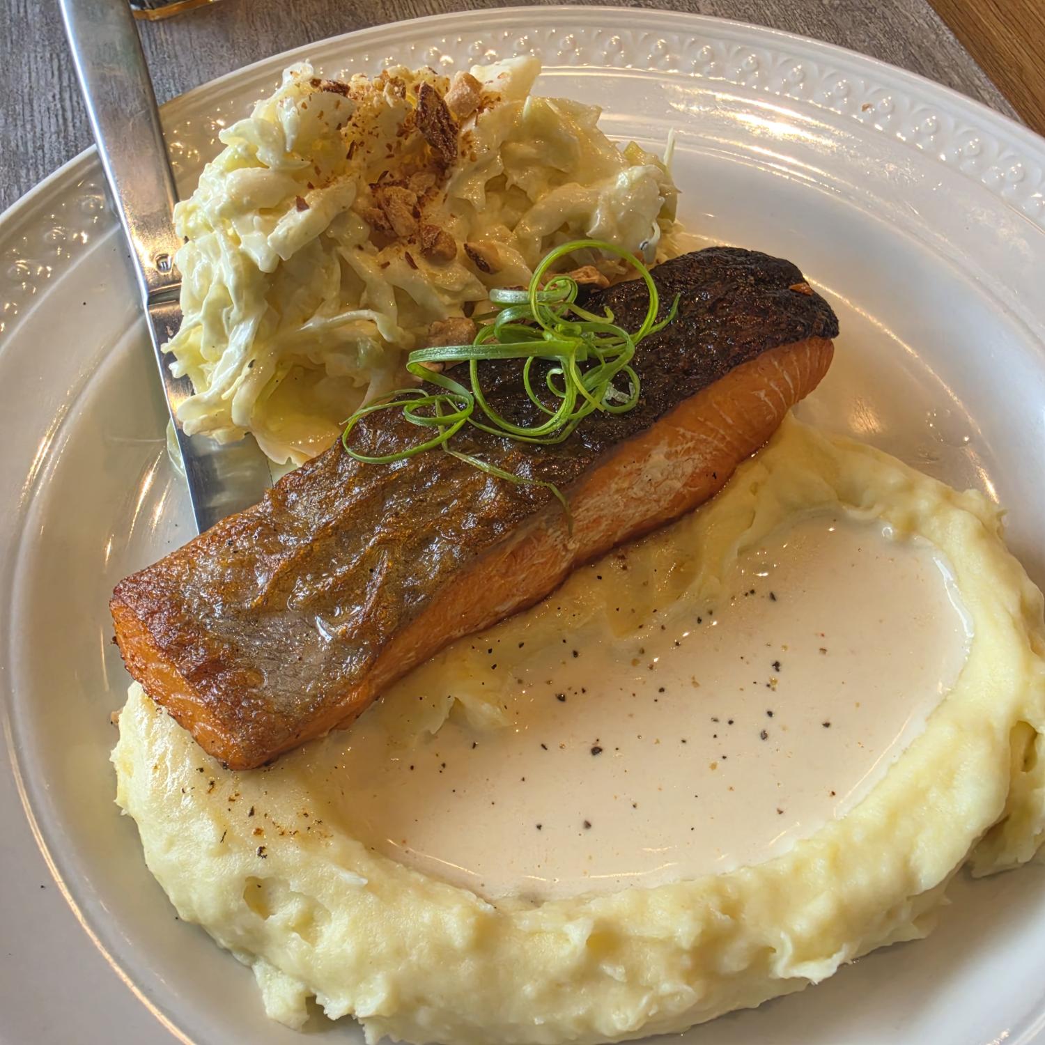 Salmon with Homemade Coleslaw