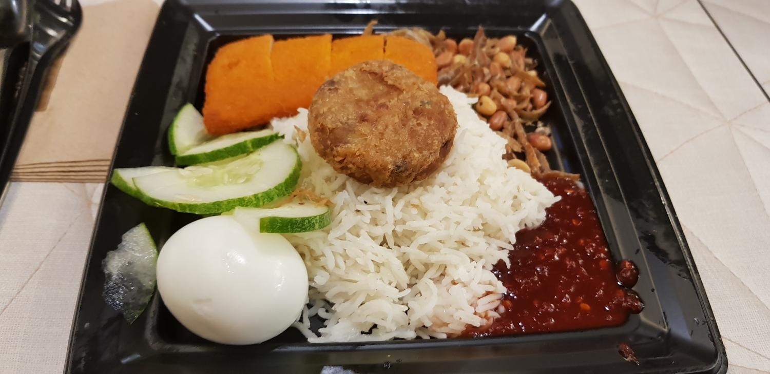 Nasi Lemak with Fish Fillet