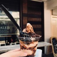 Nutella Brownies Cheesecake Softserve Ice cream