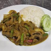 Beef Pahd Ped with Rice