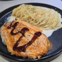 Grilled Salmon Alfredo