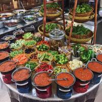 Sambal and Vegetable Buffet